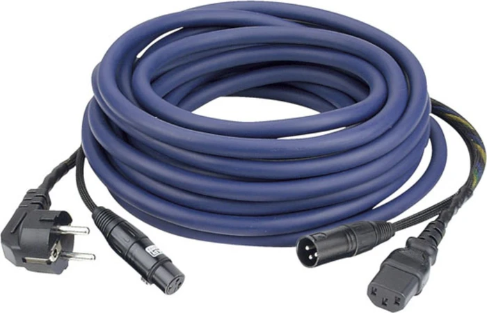 DAP Audio FP08 - Schuko/XLR F - IEC/XLR M, 15m blau