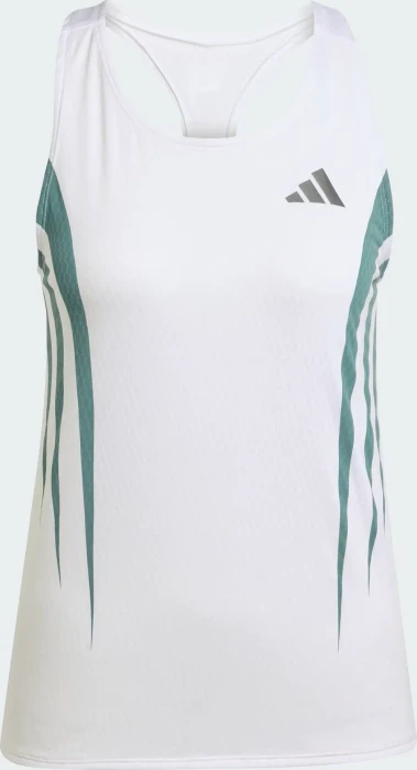 adidas adizero Archive Singlet Laufshirt ärmellos white/preloved teal (Damen)