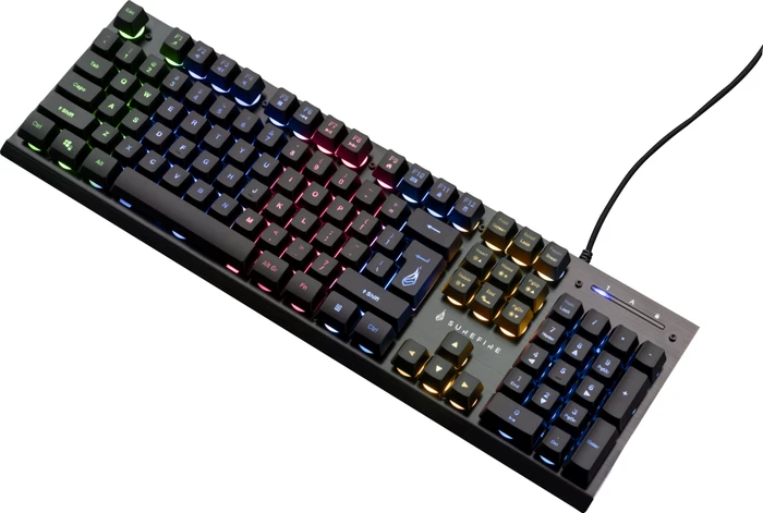 Verbatim SureFire KingPin X2 Gaming Keyboard, LEDs RGB, schwarz, USB, IT