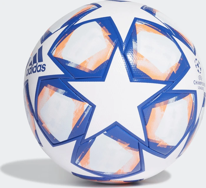 adidas UCL Finale 20 League Fußball white/royal blue/signal coral/sky tint