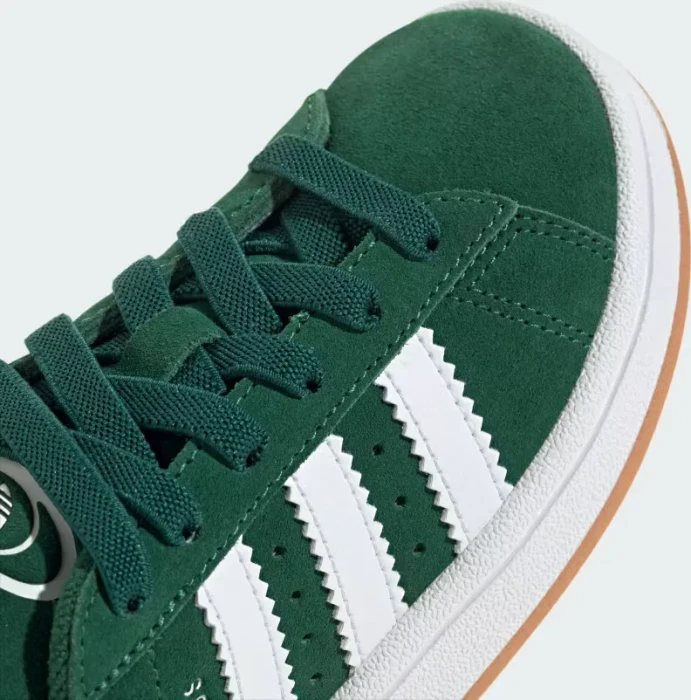 adidas Campus 00s Elastic Lace dark green/cloud white/gum (Junior)