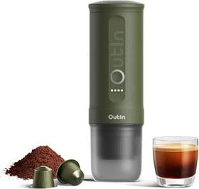 Outin Nano Portable Espresso Maschine Kaffeemaschine forest green