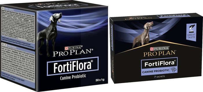 Purina Pro Plan Canine FortiFlora, Probiotika für Hunde Sachets, 60 Stück