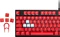 Corsair Pro Keycap Mod Kit, Kunststoff (PBT) Double-Shot, rot, 105 Tasten, ISO-DE Vorschaubild