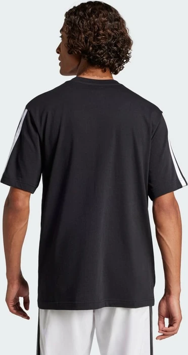 adidas Essentials 3-Streifen Single Jersey T-Shirt kurzarm schwarz/weiß (Herren)