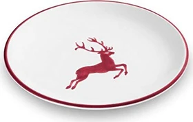 Gmundner Keramik Bordeauxroter Hirsch Dessertteller Cup 20cm
