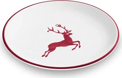 Gmundner Keramik Bordeauxroter Hirsch Dessertteller Cup 20cm