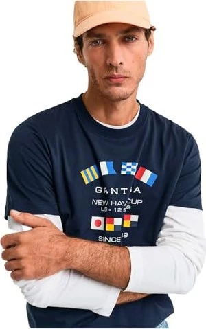 Gant Graphic T-Shirt kurzarm evening blue (Herren)