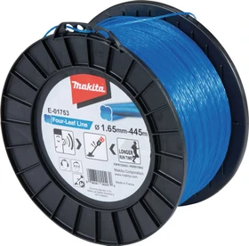 Makita Trimmerfaden Four-Leaf für Rasentrimmer, 1.65mm/445m