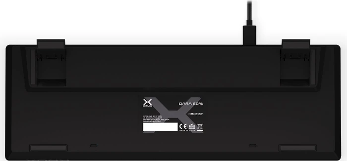 Krux Qara 60%, schwarz, LEDs RGB, Outemu Red, USB, US