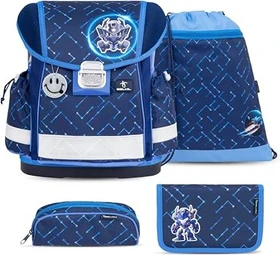 Belmil Classy Navy Blue Tech Schultaschen-Set, 4-tlg.