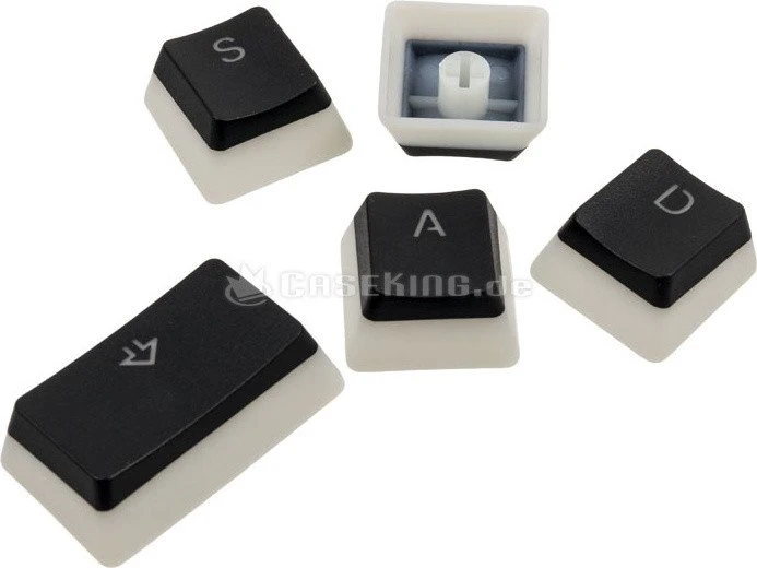 Glorious Aura Keycap Set, Kunststoff (PBT) Double-Shot, schwarz, 105 Tasten (104+1), ANSI-US