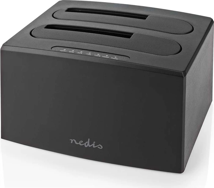 Nedis Dual Bay HDD Docking Station, 2x 2.5"/3.5", USB-B 3.0