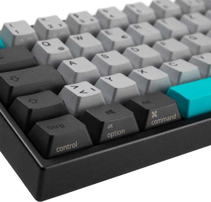 Ducky Miya Pro Moonlight TKL PC/Mac dunkelgrau, PBT, LEDs weiß, MX BLUE, USB, DE