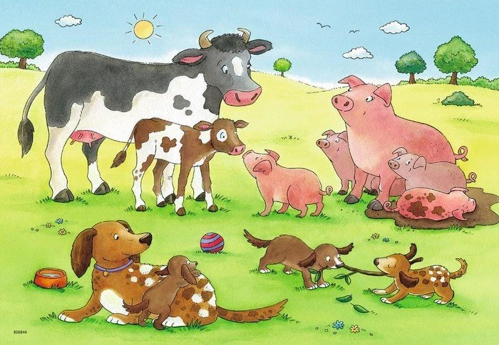 Ravensburger Puzzle Glückliche Tierfamilien