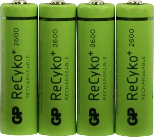 GP Batteries ReCyko+ Mignon AA NiMH 2600mAh, 4er-Pack