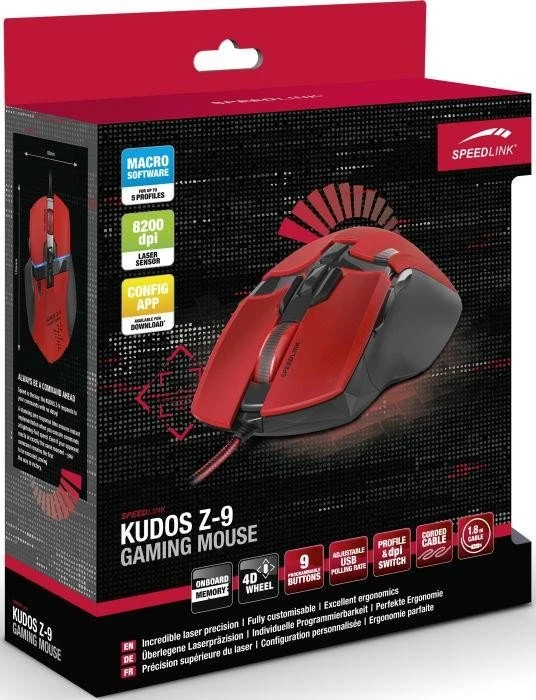 Speedlink Kudos Z-9 Gaming Mouse, USB