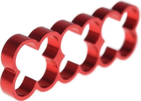 Alphacool Eiskamm Alu X12 Kabelkamm 4mm, rot, 4er-Pack