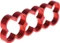 Alphacool Eiskamm Alu X12 Kabelkamm 4mm, rot, 4er-Pack Vorschaubild