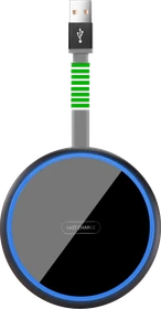 Felixx Premium Slim Wireless Fast Charger Qi aus Aluminium und Glas schwarz