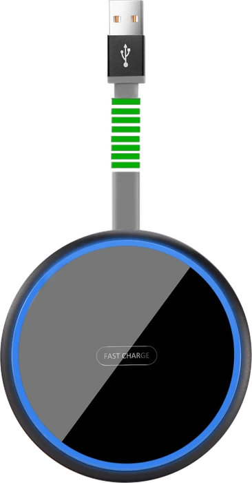 Felixx Premium Slim Wireless Fast Charger Qi aus Aluminium und Glas schwarz