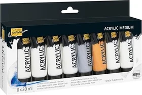 Kreul Solo Goya Acrylic Medium, 4 Farben, 20ml, 8er-Set