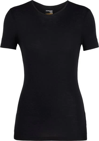 Icebreaker Merino 175 Everyday Crewe Funktionsshirt kurzarm schwarz (Damen)