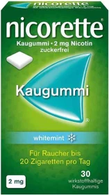 Johnson & Johnson Nicorette Whitemint 2mg Kaugummis, 30 Stück
