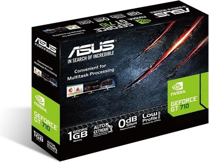 ASUS GeForce GT 710 Silent, GT710-SL-1GD5, 1GB GDDR5, VGA, DVI, HDMI