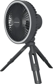 Nitecore Tischventilator mit Licht und Powerbank grau