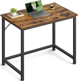 Songmics Vasagle Schreibtisch 80x50cm Vintagebraun/tintenschwarz