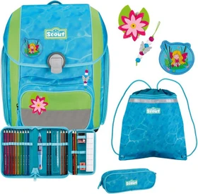 Scout Genius DIN Water Lily Schultaschen-Set, 4-tlg.