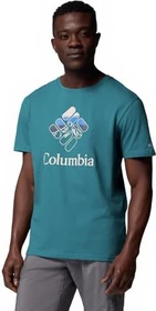 Columbia Rapid Ridge mit Print T-Shirt kurzarm river blue/heavenly stacked gem (Herren)