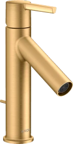 Hansgrohe Axor Starck Einhebel-Waschtischmischer 100 mit Hebelgriff und Zugstangen-Ablaufgarnitur brushed brass