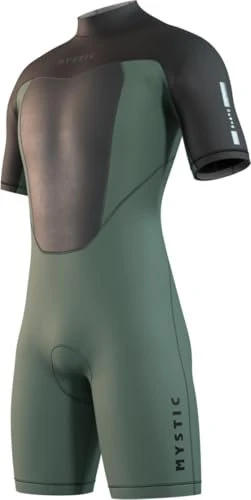 Mystic Brand Back Zip Shorty kurzarm 3/2/2mm dark olive (Herren)
