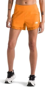 The North Face Sunriser 4" Shorts Laufhose kurz apricot glaze/mountain traverese print (Damen)