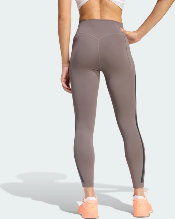 adidas Optime Workout 3-Streifen Tights Hose 7/8 charcoal (Damen)