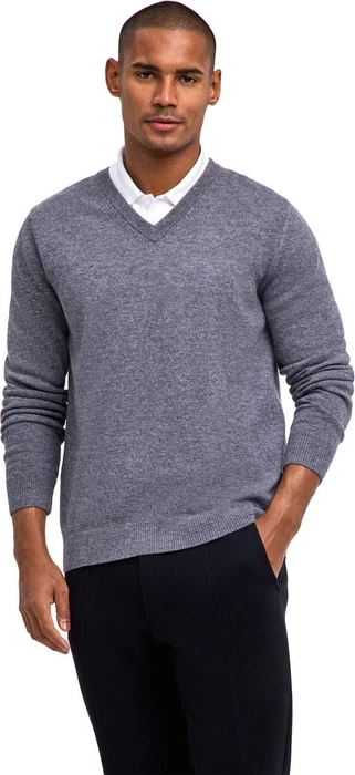 Falke Basic Apparel V-Ausschnitt Pullover dark grey/heather (Herren)