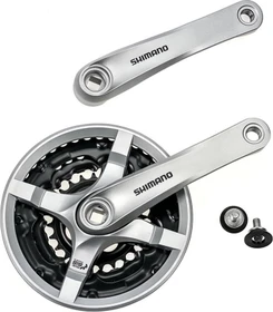 Shimano Tourney FC-TY501 Kettenschutz 42/34/24 Zähne Kurbelgarnitur 170mm silber