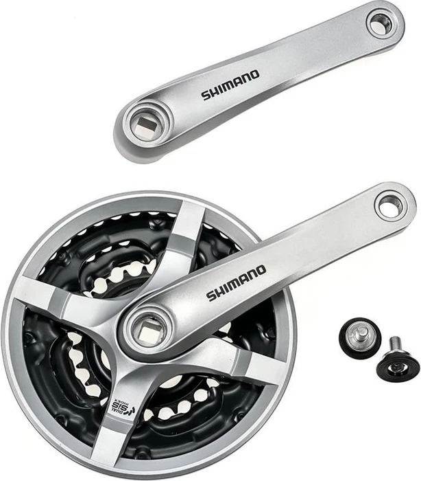 Shimano Tourney FC-TY501 Kettenschutz 42/34/24 Zähne Kurbelgarnitur 170mm silber