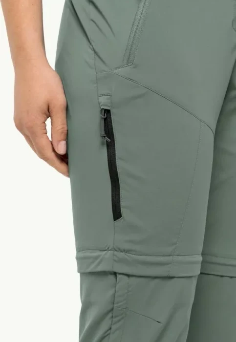 Jack Wolfskin Glastal Zip Away Zip-Off Hose lang picnic green (Damen)