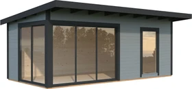 Palmako Andrea 17.1m² Slide Plus Gartenhaus hellgrau/anthrazit