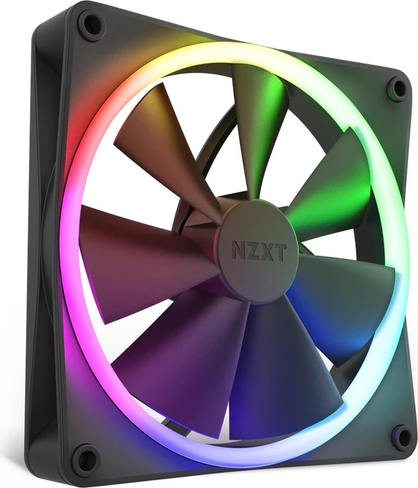 NZXT F Series F140 RGB DUO Twin Pack, Matte Black, schwarz, LED-Steuerung, 140mm, 2er-Pack