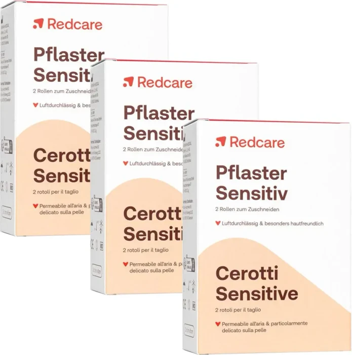 Redcare Pflaster Sensitiv Pflasterrolle, 6cm x 1m, 6 Stück