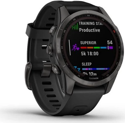 Garmin Fenix 7S Sapphire Solar slate grey titan/black