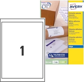 Avery-Zweckform Versandetiketten, 199.6x289.1mm, weiß, 25 Blatt (25 Etiketten)