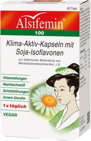 Alsifemin 100 Klima-Aktiv-Kapseln mit Soja-Isoflavonen Kapseln, 60 Stück