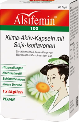 Alsifemin 100 Klima-Aktiv-Kapseln mit Soja-Isoflavonen Kapseln, 60 Stück