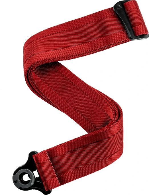 D'Addario Auto Lock Nylon Guitar Strap Blood Red