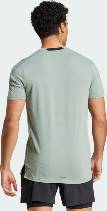 adidas Designed For Training Workout Funktionsshirt kurzarm silver green (Herren)